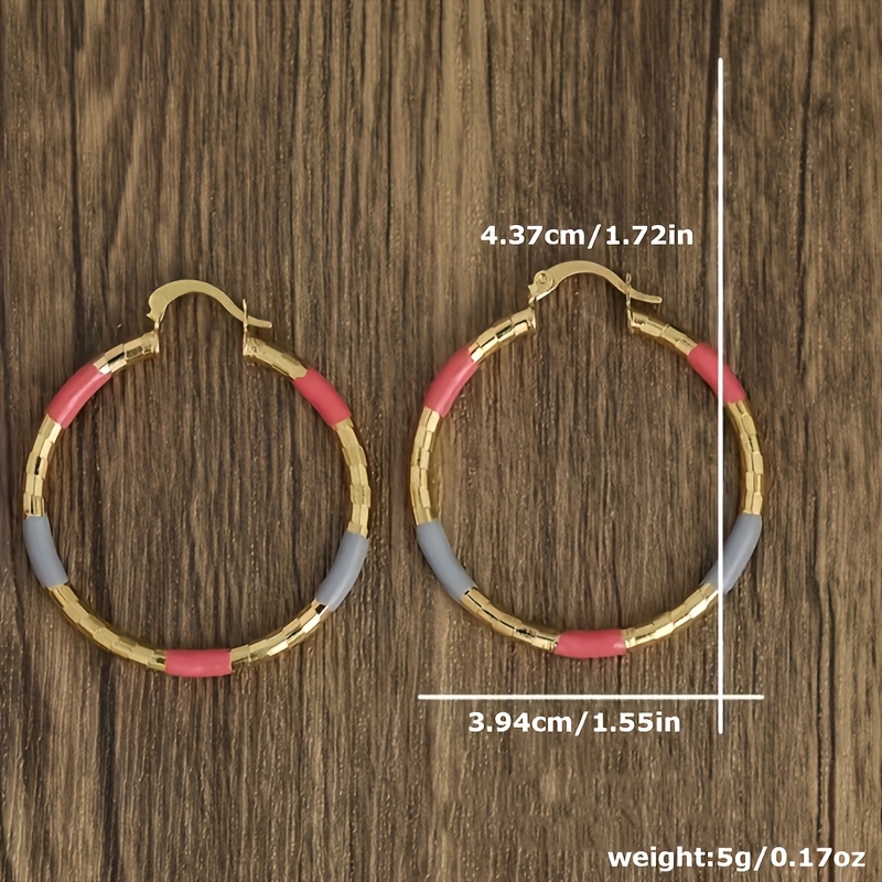 Stylish Geometric Square Colored Earrings